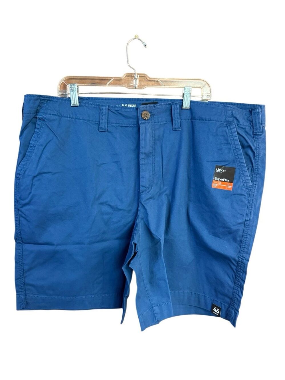 Urban Pipeline Super Flex Flat Front Blue  Shorts Sz 46/9 NWT